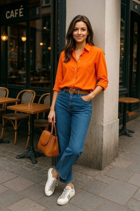 Camisa " Amanda" - Naranjo, Standard