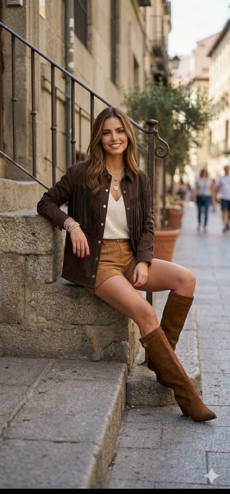 Chaqueta gamuza  " Oriana"