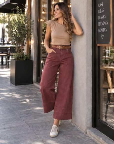 Pantalon wide leg